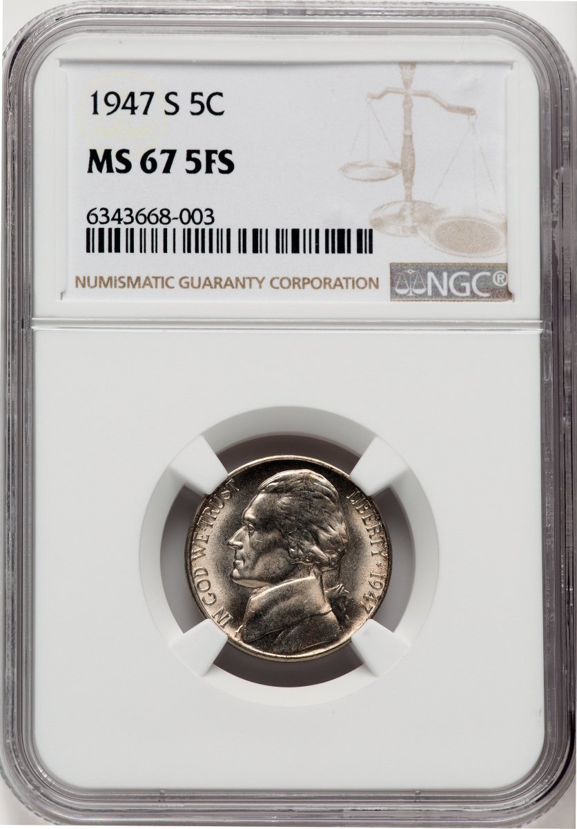1947-S Jefferson Nickels (1947-S 5C, FS)