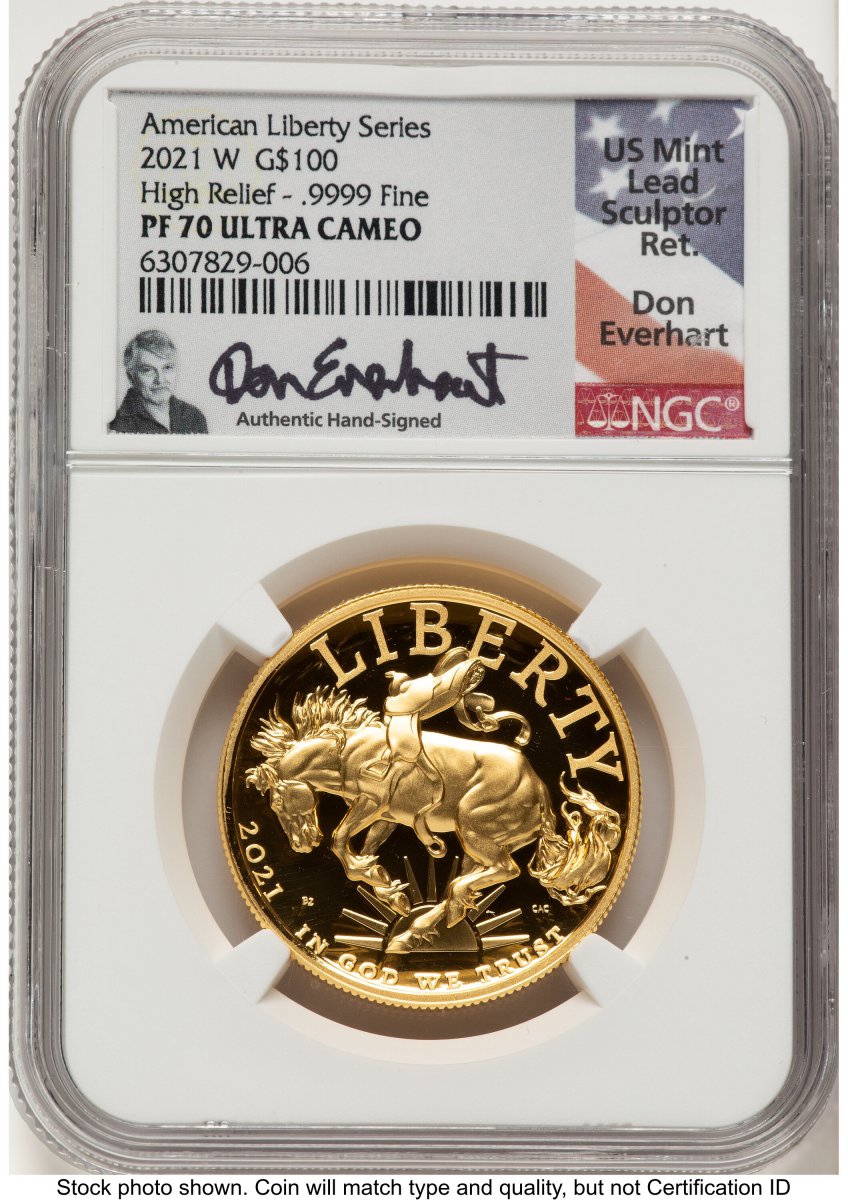 2021-W Modern Bullion Coins (2021-W G$100 American Liberty High Relief, DC Don Everhart)