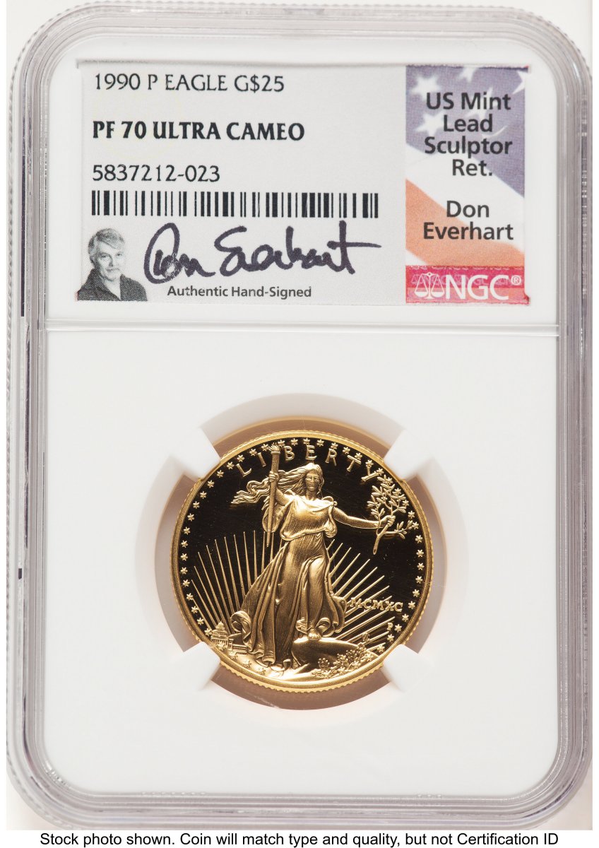 1990-P Modern Bullion Coins (1990-P Proof Gold Eagle 1/2 oz Don Everhart)