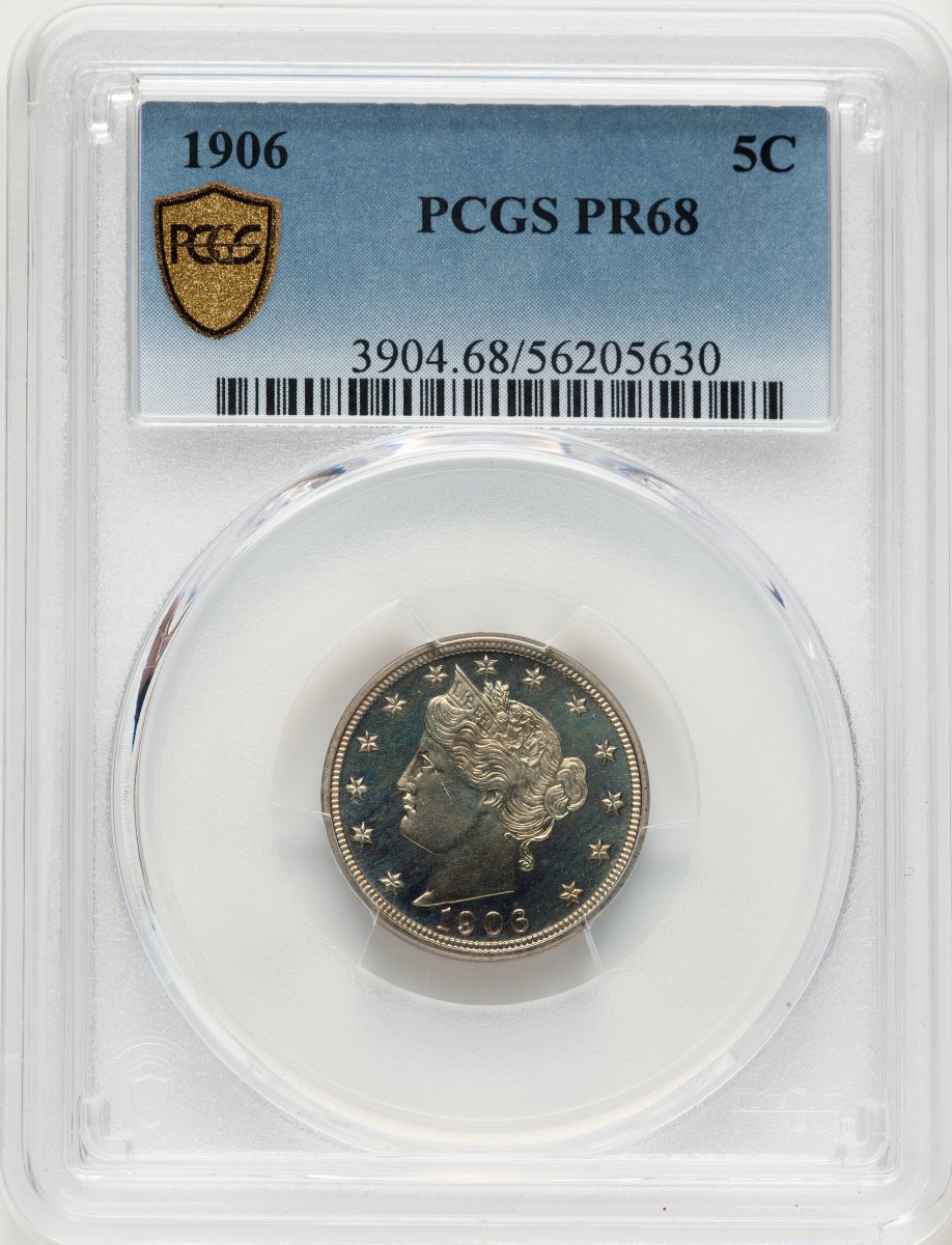 1906 Proof Liberty Nickels (1906 5C PCGS Secure)