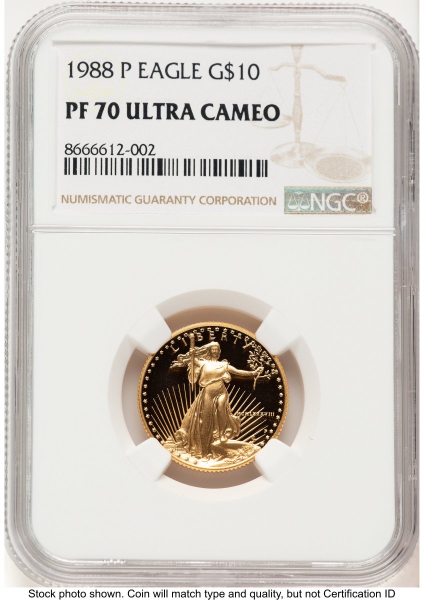 1988-P Modern Bullion Coins (1988-P Proof Gold Eagle 1/4 oz Brown Label)