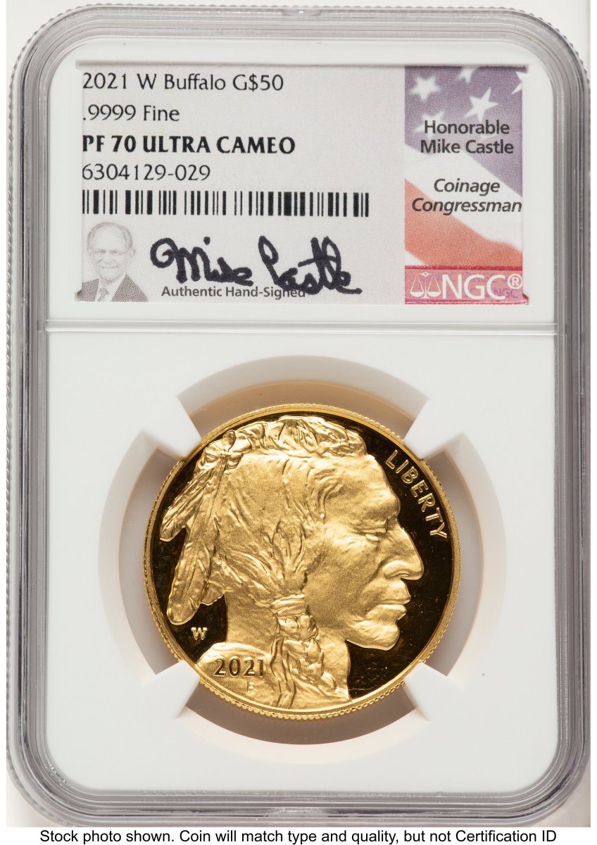 2021-W Modern Bullion Coins (2021-W Proof Gold Buffalo 1 oz Mike Castle)