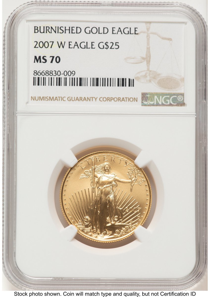 2007-W Modern Bullion Coins (2007-W Burnished Gold Eagle 1/2 oz Brown Label)