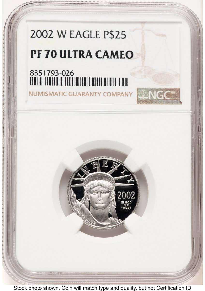 2002-W Modern Bullion Coins (2002-W Proof Platinum Eagle 1/4 oz Brown Label)