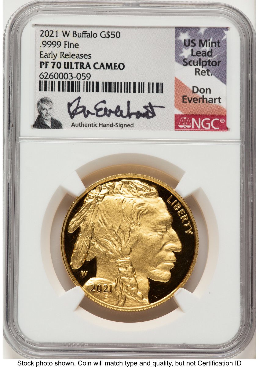 2021-W Modern Bullion Coins (2021-W Proof Gold Buffalo 1 oz ER Don Everhart)
