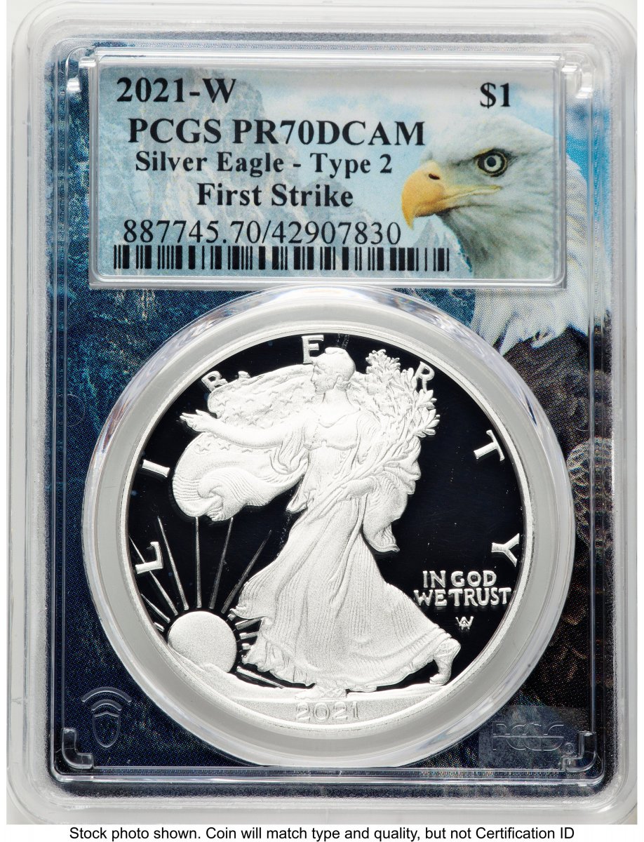 2021-W Modern Bullion Coins (2021-W TY2 Proof Silver Eagle 1 oz FS Eagle Mountain Core/Label)