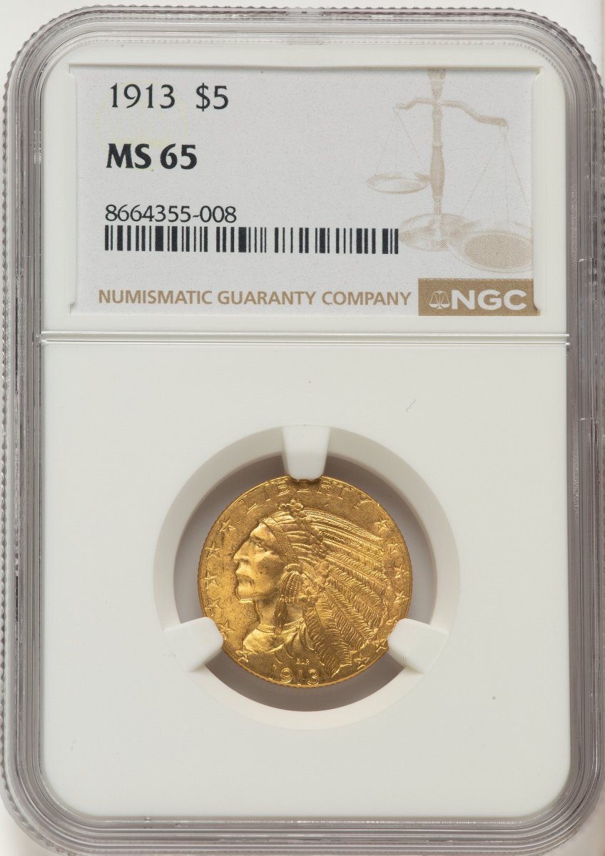1913 Indian Half Eagles (1913 $5)