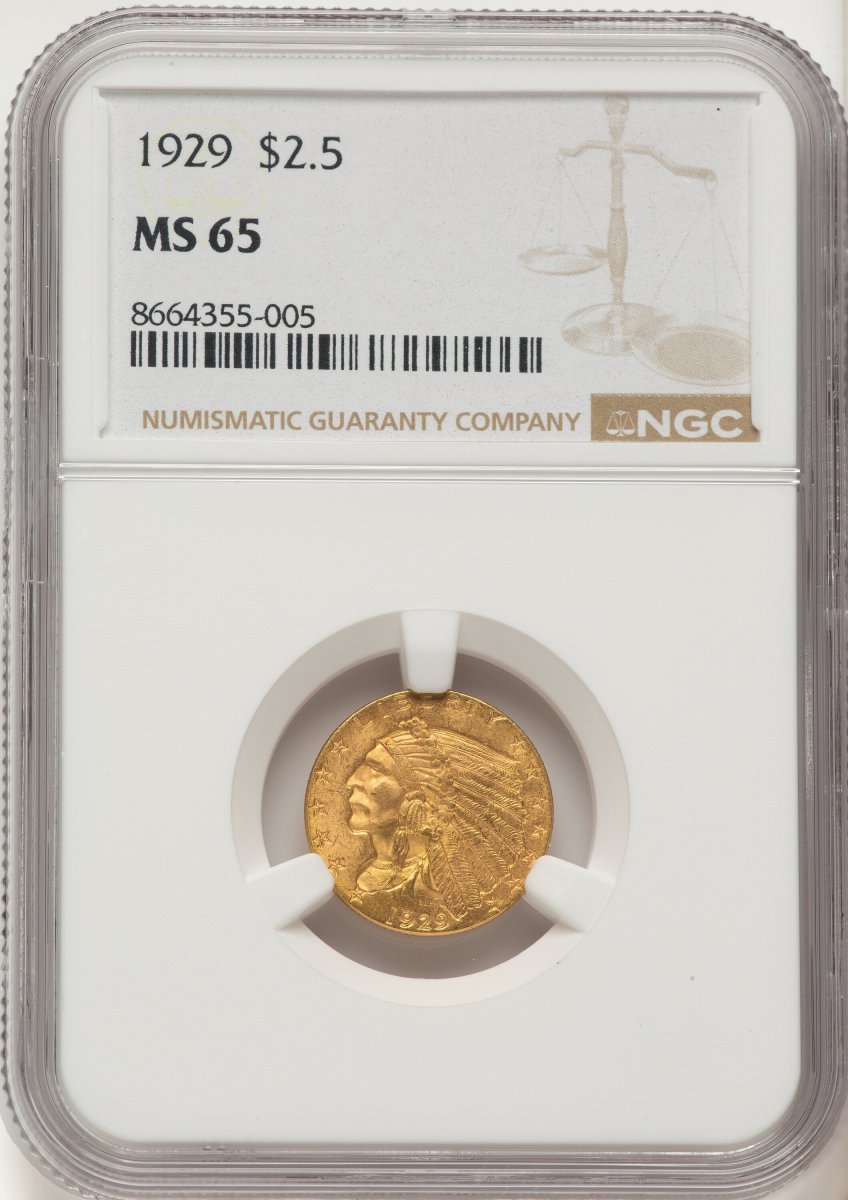 1929 Indian Quarter Eagles (1929 $2 1/2)