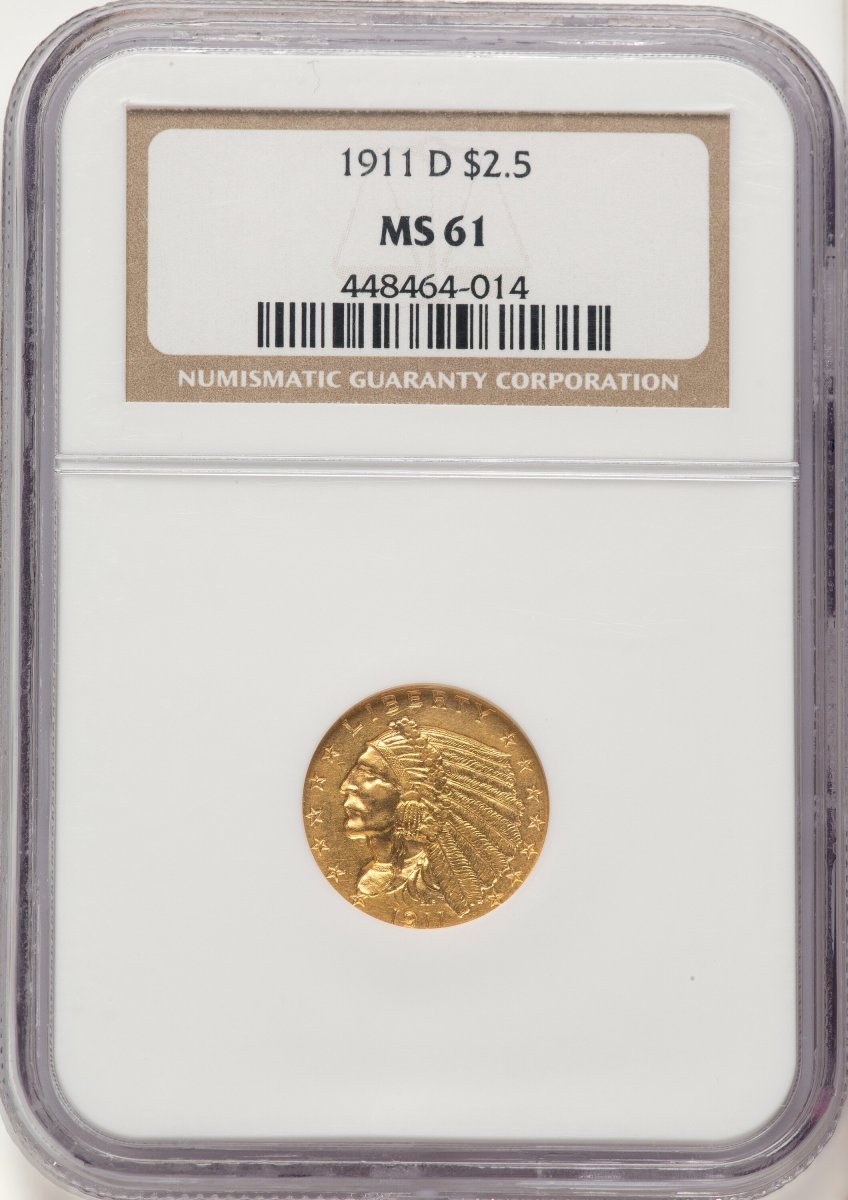 1911-D Indian Quarter Eagles (1911-D $2 1/2)