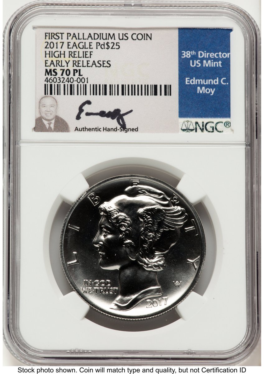 2017 Modern Bullion Coins (2017 Palladium Eagle 1 oz, PL ER Ed Moy)