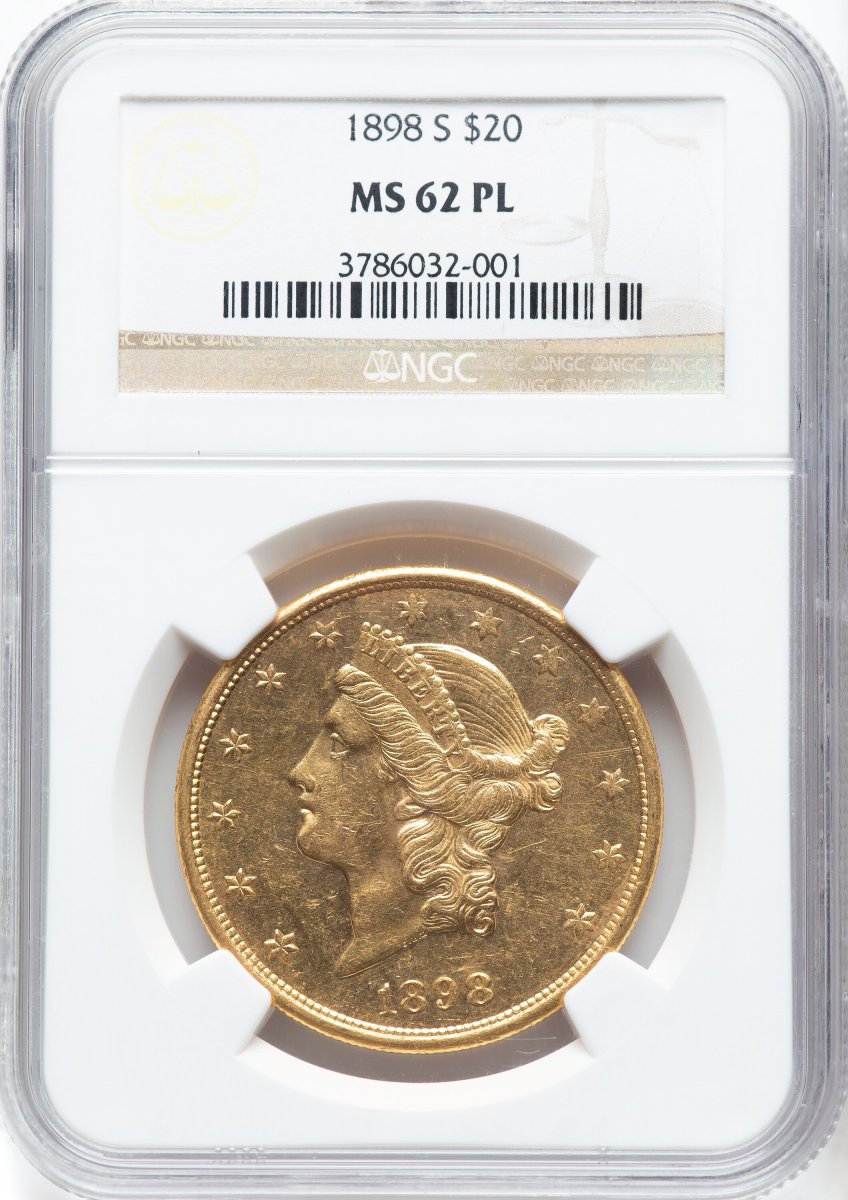 1898-S Liberty Double Eagles (1898-S $20, PL)
