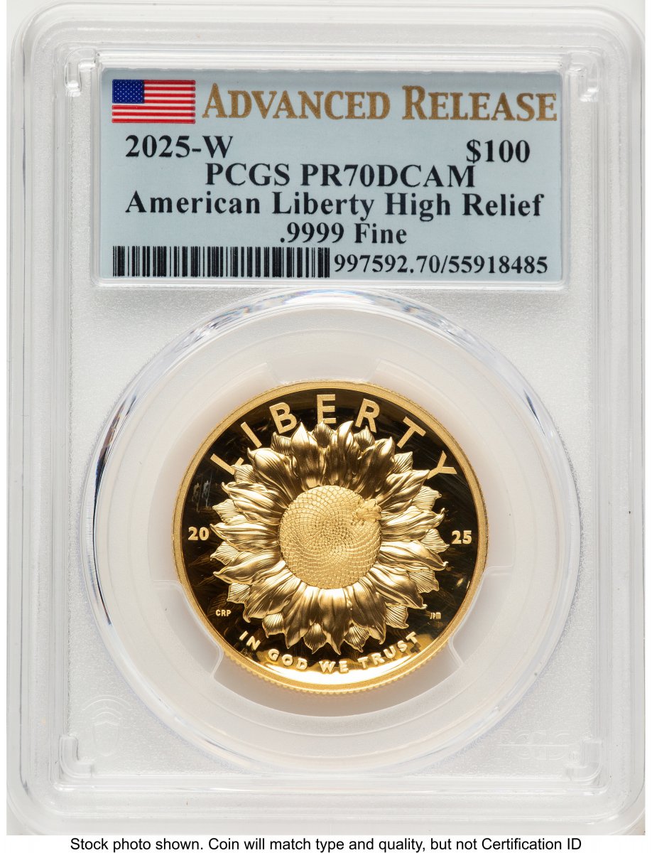 2025-W Modern Bullion Coins (2025-W G$100 American Liberty High Relief, DC AR Flag)