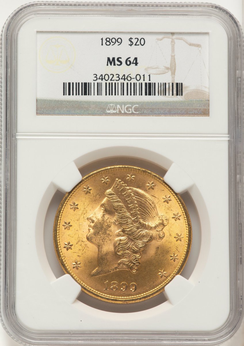 1899 Liberty Double Eagles (1899 $20 Brown Label)