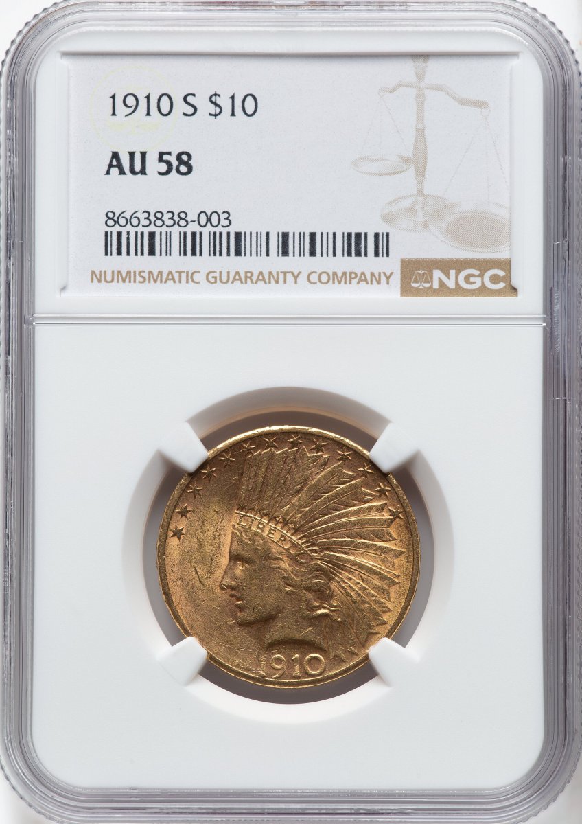 1910-S Indian Eagles (1910-S $10)