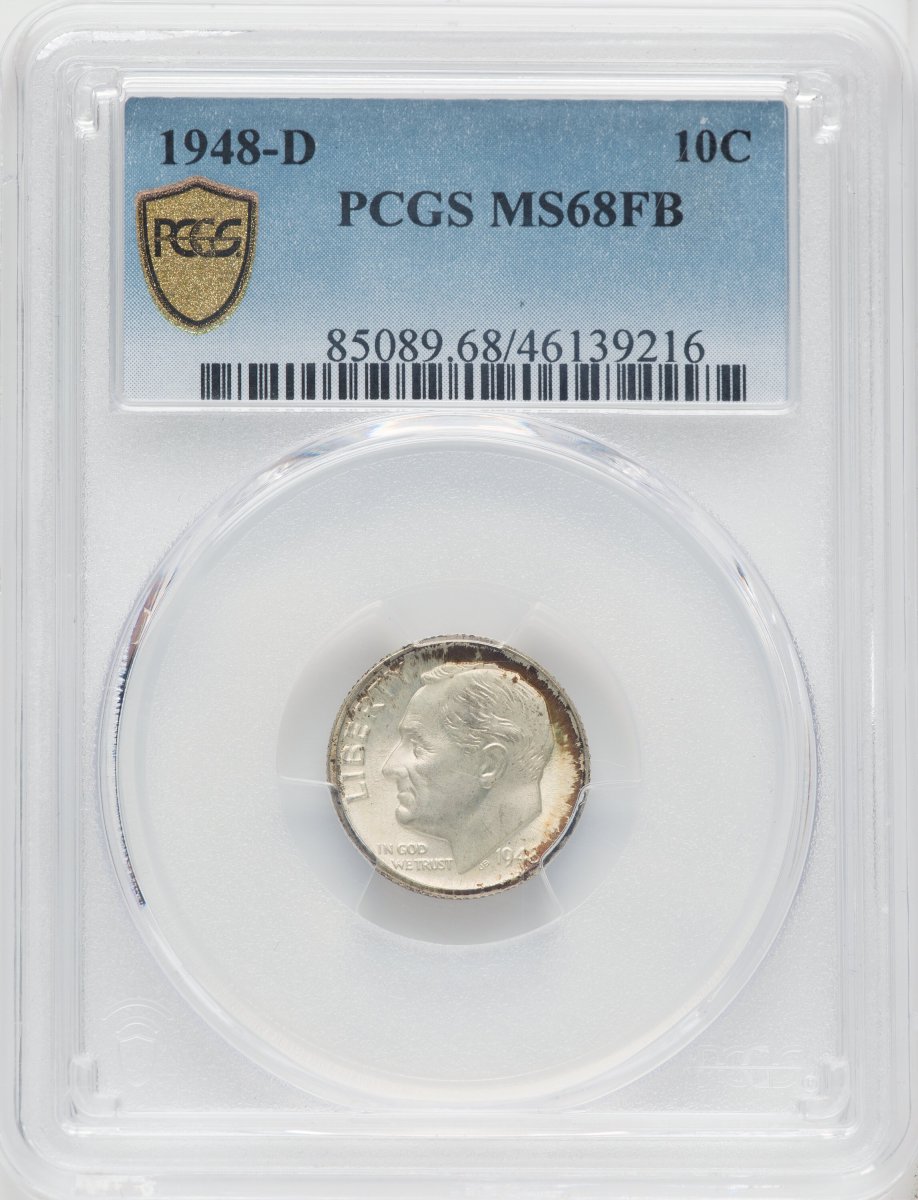 1948-D Roosevelt Dimes (1948-D 10C, FB PCGS Secure)