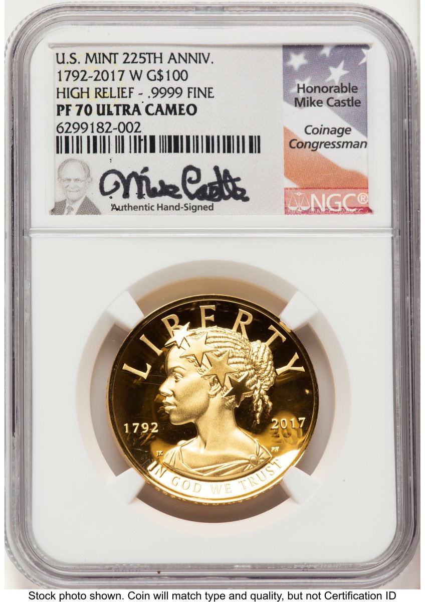2017-W Modern Bullion Coins (2017-W G$100 American Liberty High Relief, DC Mike Castle)