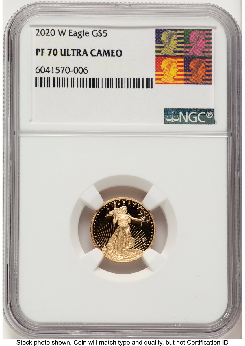 2020-W Modern Bullion Coins (2020-W Proof Gold Eagle 1/10 oz Reagan Bust Art)