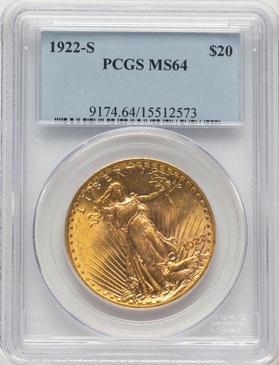 1922-S Saint-Gaudens Double Eagles (1922-S $20)