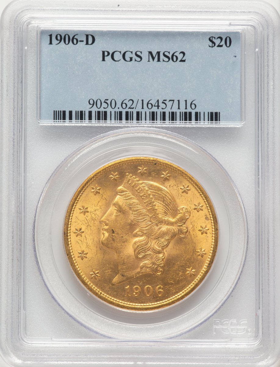 1906-D Liberty Double Eagles (1906-D $20 Blue Label)