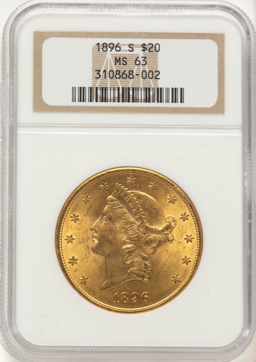 1896-S Liberty Double Eagles (1896-S $20 Brown Label)