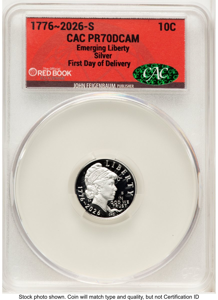 Modern Bullion Coins (2026-S Semiquincentennial Dime 10C, PR First Day of Delivery Red Book)