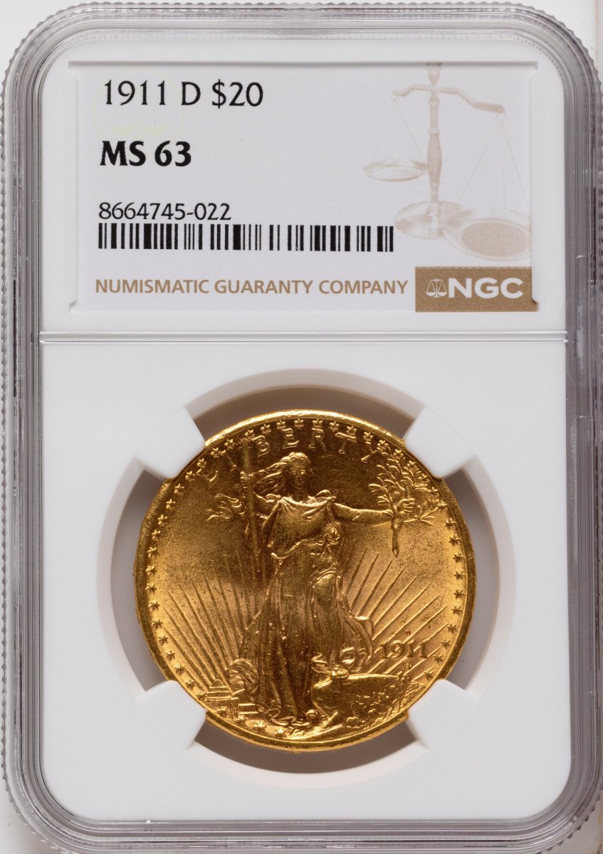 1911-D Saint-Gaudens Double Eagles (1911-D $20)