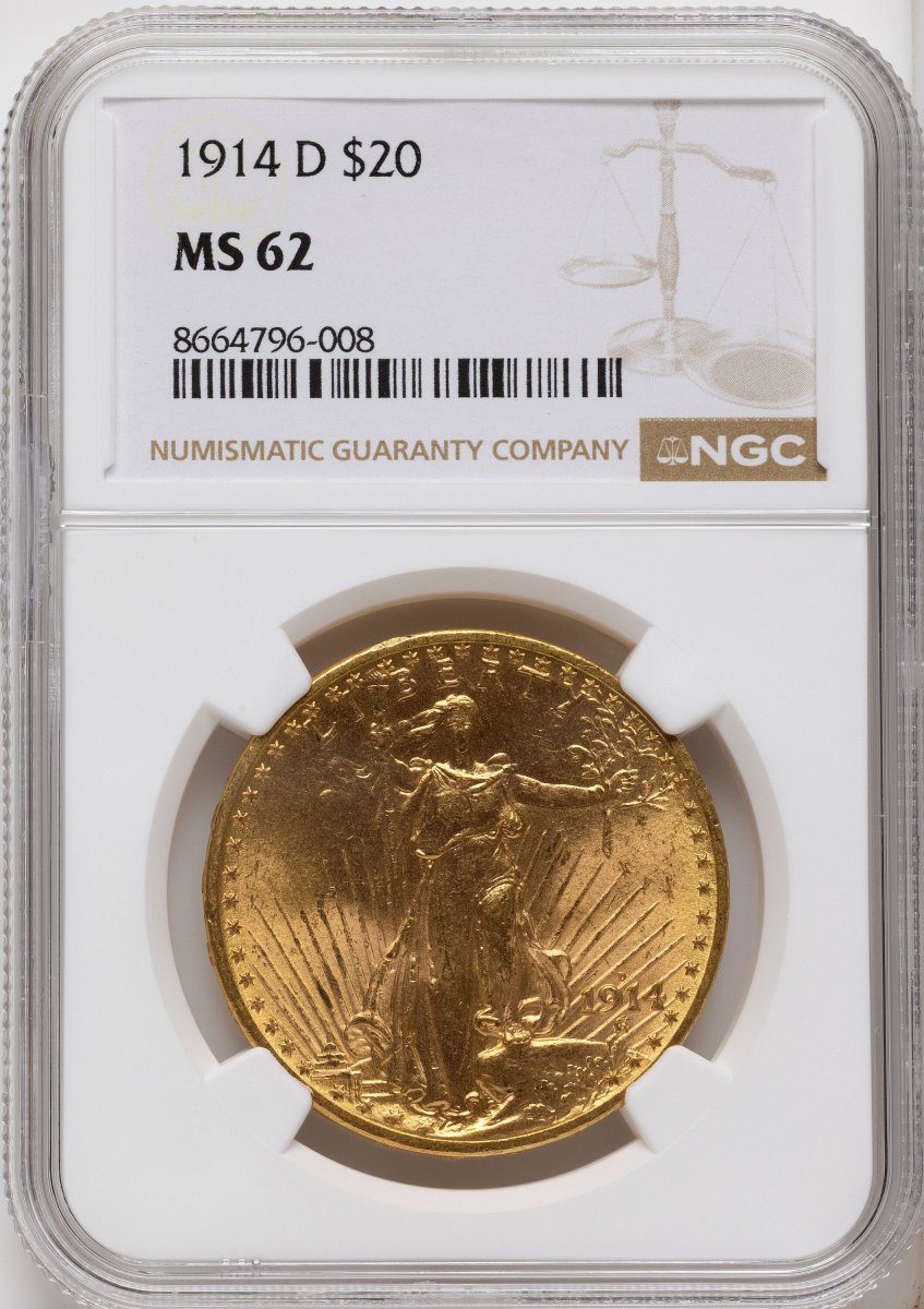 1914-D Saint-Gaudens Double Eagles (1914-D $20)