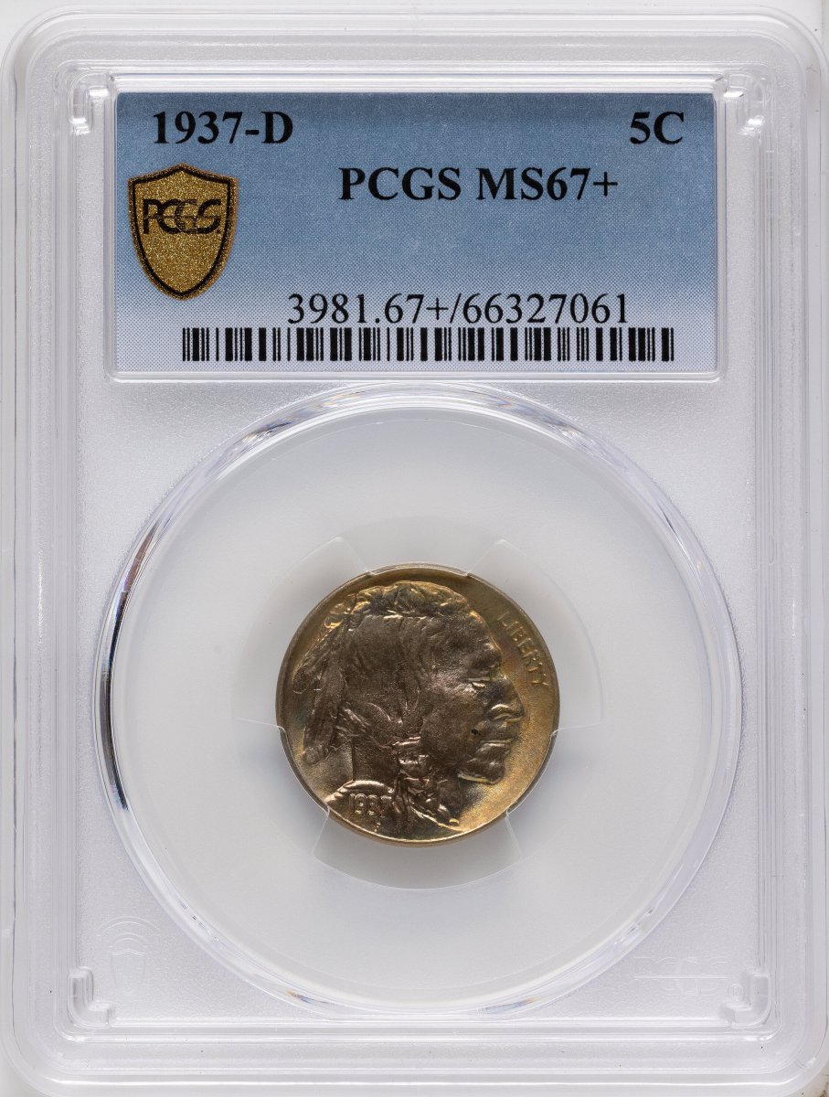 1937-D Buffalo Nickels (1937-D 5C PCGS Secure PCGS Plus)