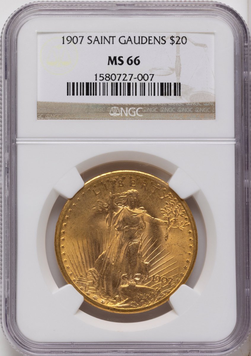 1907 Saint-Gaudens Double Eagles (1907 $20 Saint, MS)