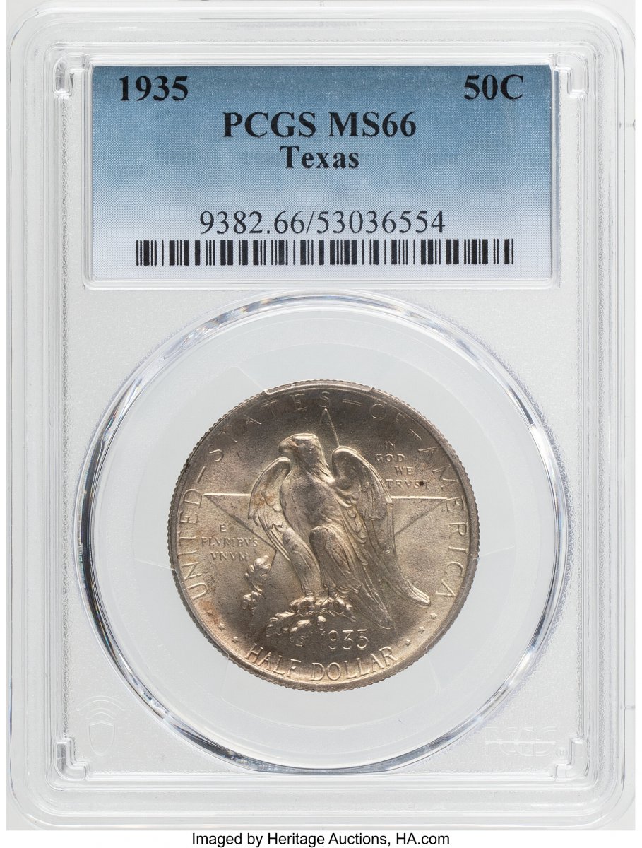 1935 Commemorative Silver (1935 50C Texas, MS)