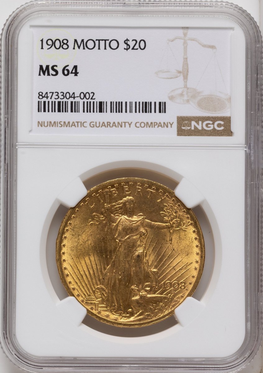 1908 Saint-Gaudens Double Eagles (1908 $20 MOTTO)