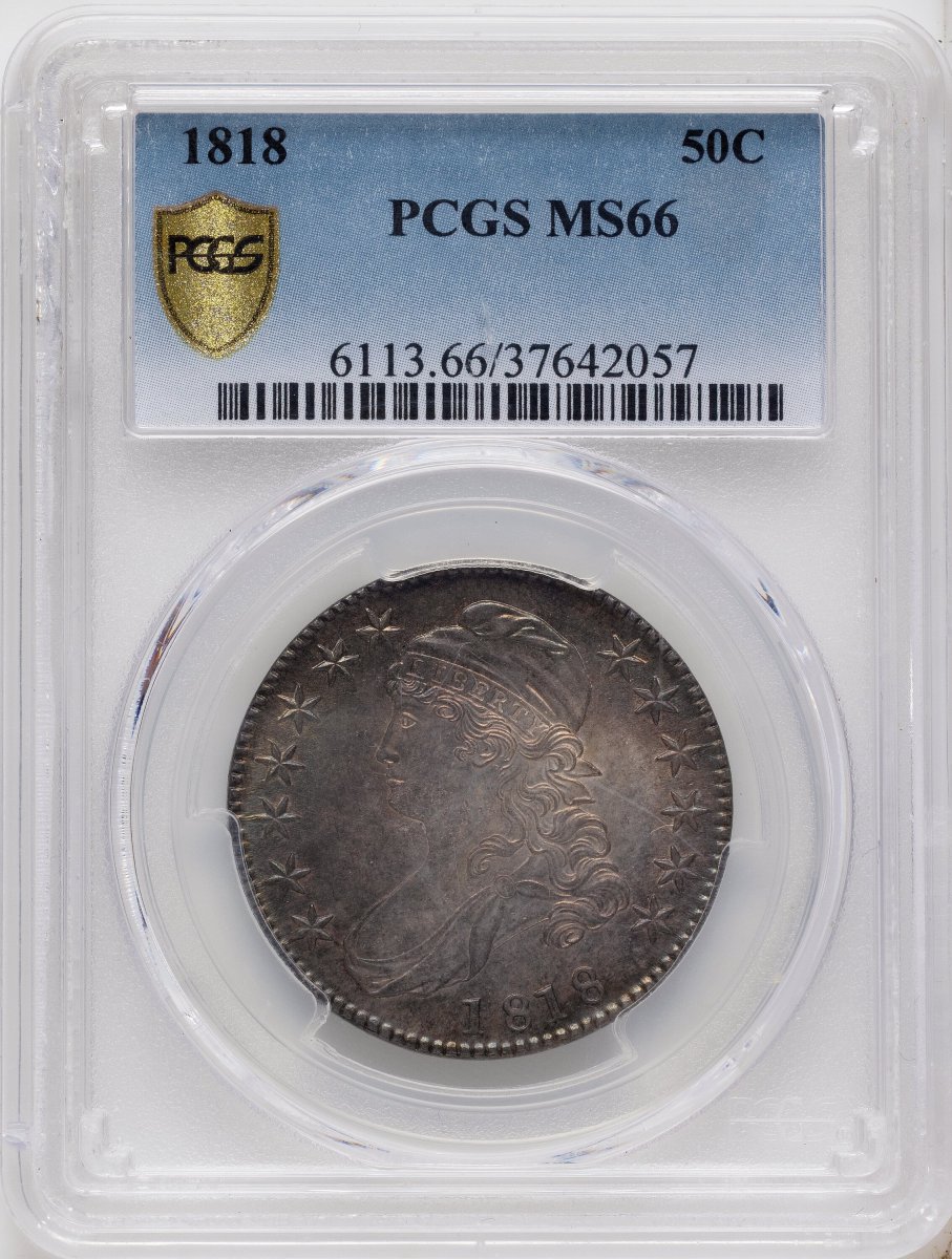 1818 Bust Half Dollars (1818 50C, MS PCGS Secure)