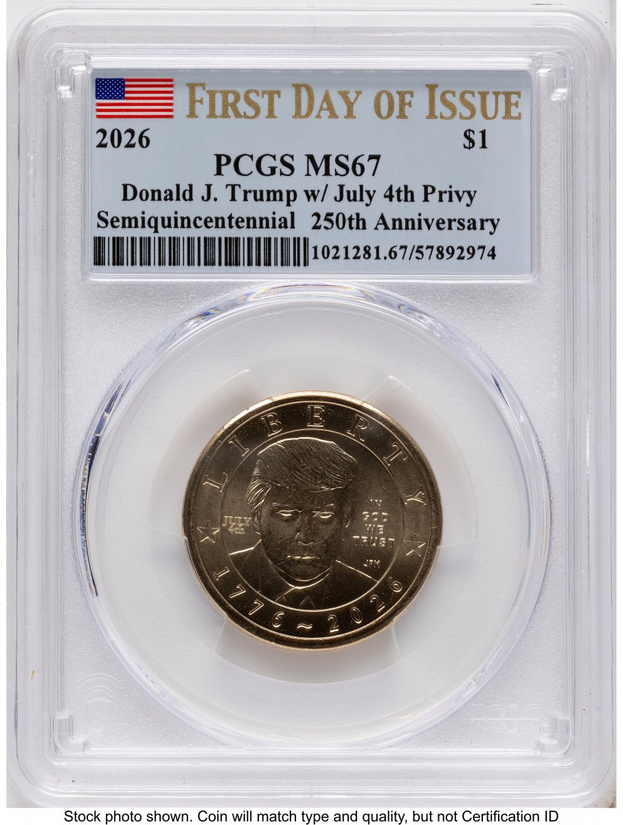 2026 Modern Bullion Coins (2026 Semiquincentennial President Donald J. Trump $1 (Privy Mark) FDI Flag)