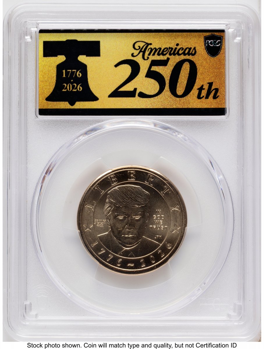 2026 Modern Bullion Coins (2026 Semiquincentennial President Donald J. Trump $1 (Privy Mark) FDI America 250 Label)