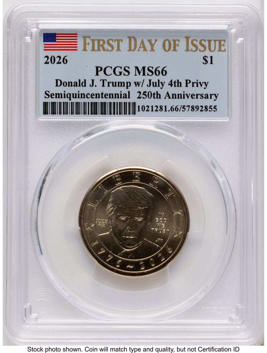 2026 Modern Bullion Coins (2026 Semiquincentennial President Donald J. Trump $1 (Privy Mark) FDI Flag)