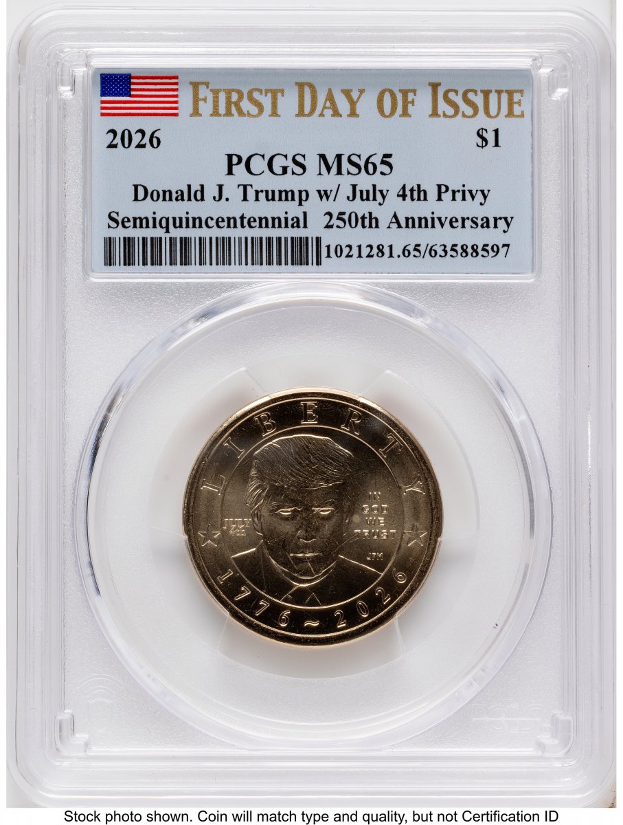 2026 Modern Bullion Coins (2026 Semiquincentennial President Donald J. Trump $1 (Privy Mark) FDI Flag)