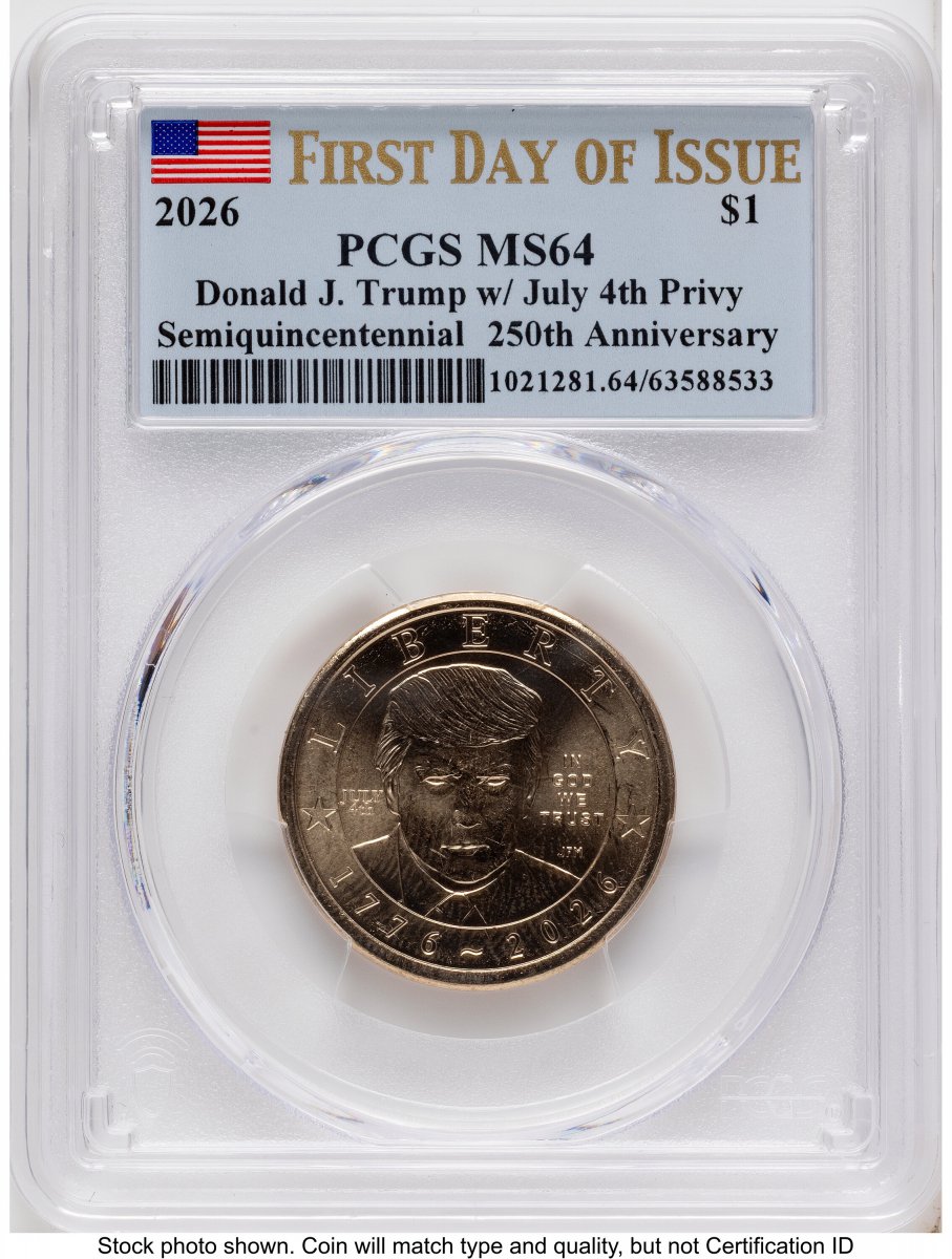 2026 Modern Bullion Coins (2026 Semiquincentennial President Donald J. Trump $1 (Privy Mark) FDI Flag)