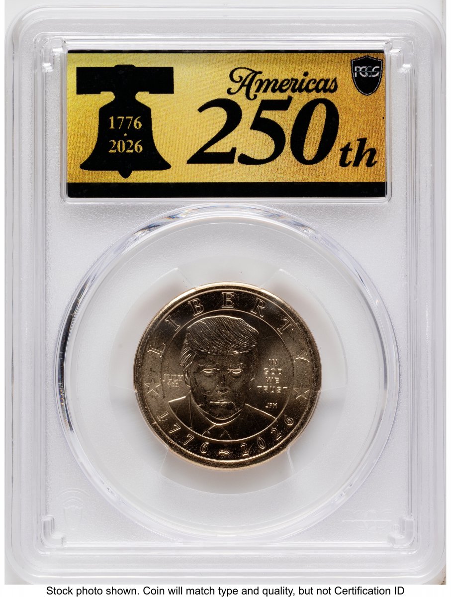 2026 Modern Bullion Coins (2026 Semiquincentennial President Donald J. Trump $1 (Privy Mark) FDI America 250 Label)