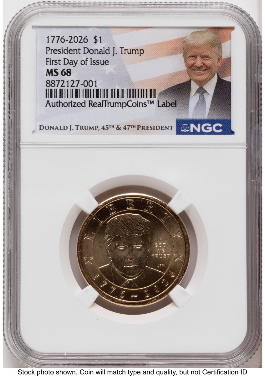 2026 Modern Bullion Coins (2026 Semiquincentennial President Donald J. Trump $1 FDI Trump Label)