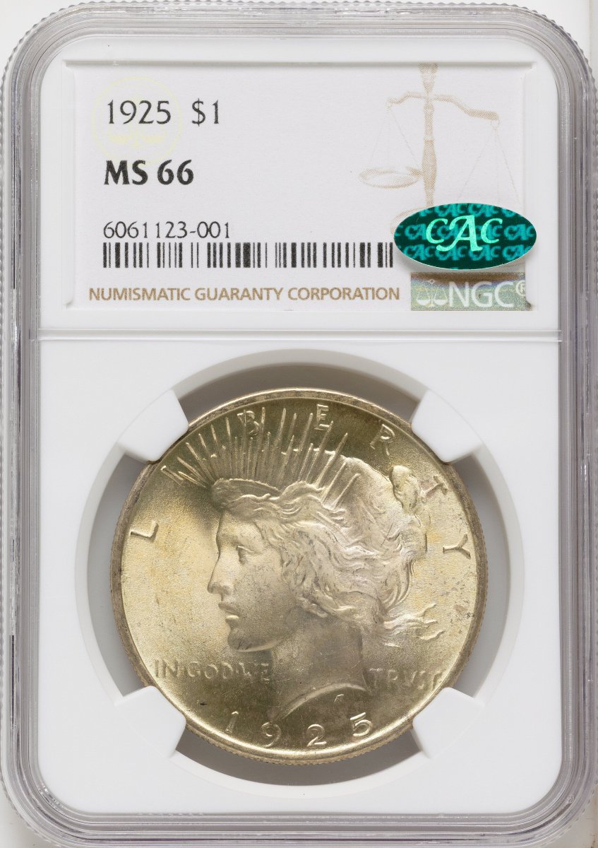 1925 Peace Dollars (1925 S$1 CAC)