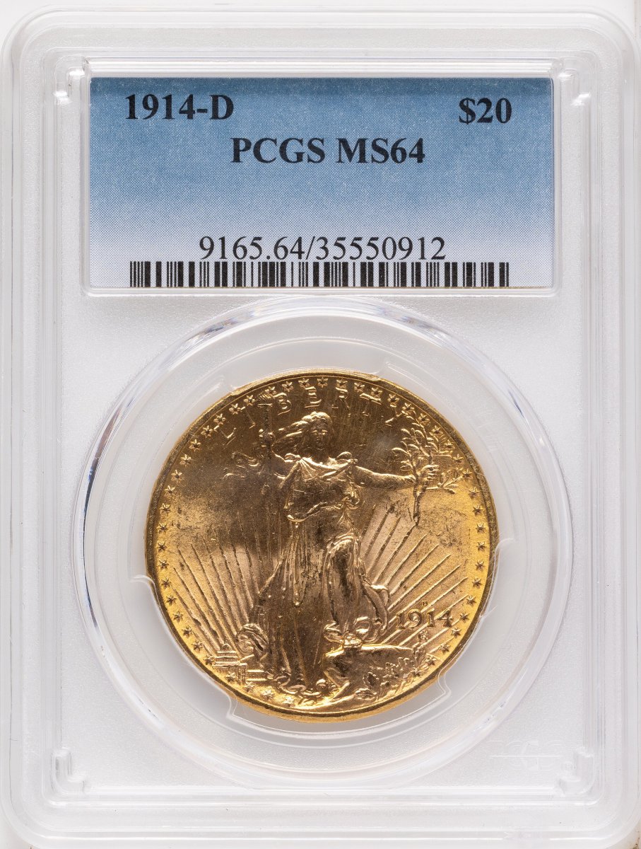 1914-D Saint-Gaudens Double Eagles (1914-D $20)