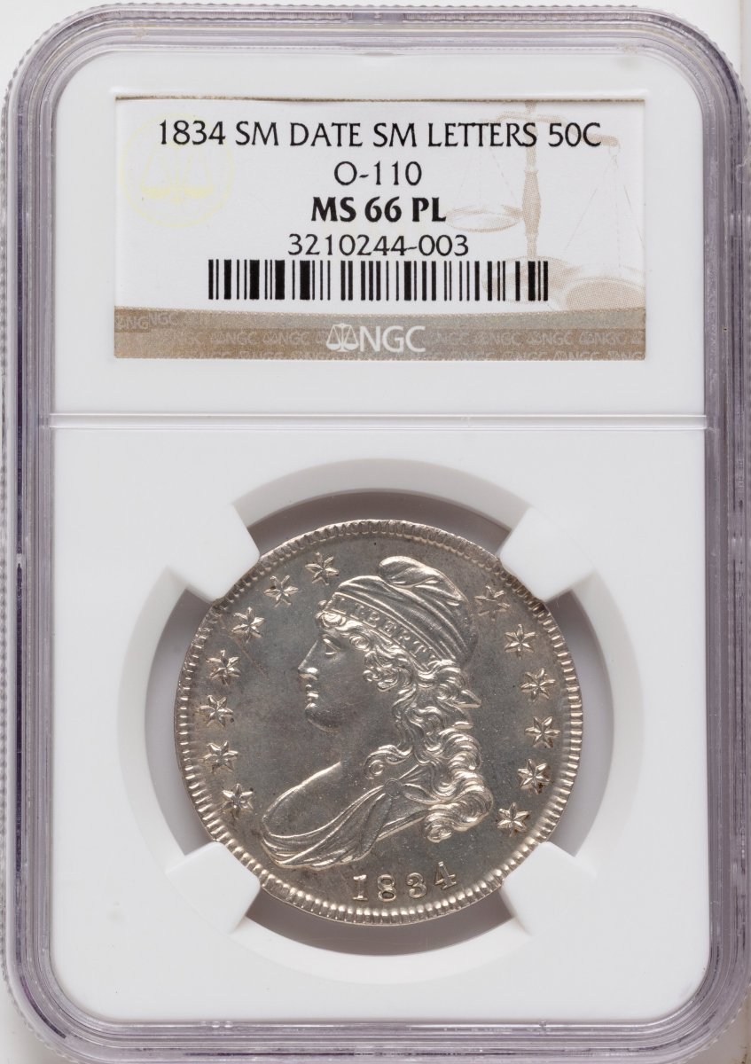 1834 Bust Half Dollars (1834 50C O-110, MS)