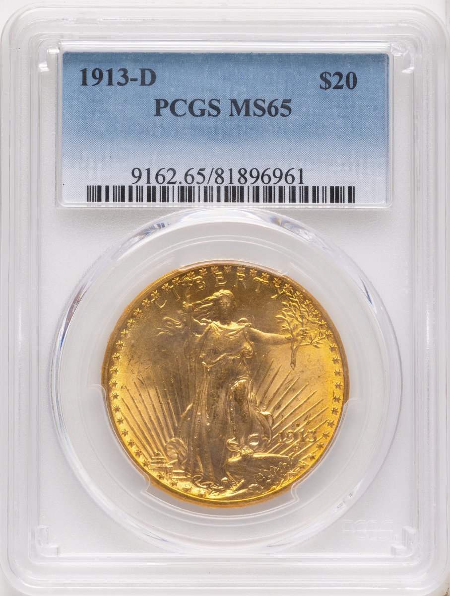 1913-D Saint-Gaudens Double Eagles (1913-D $20)