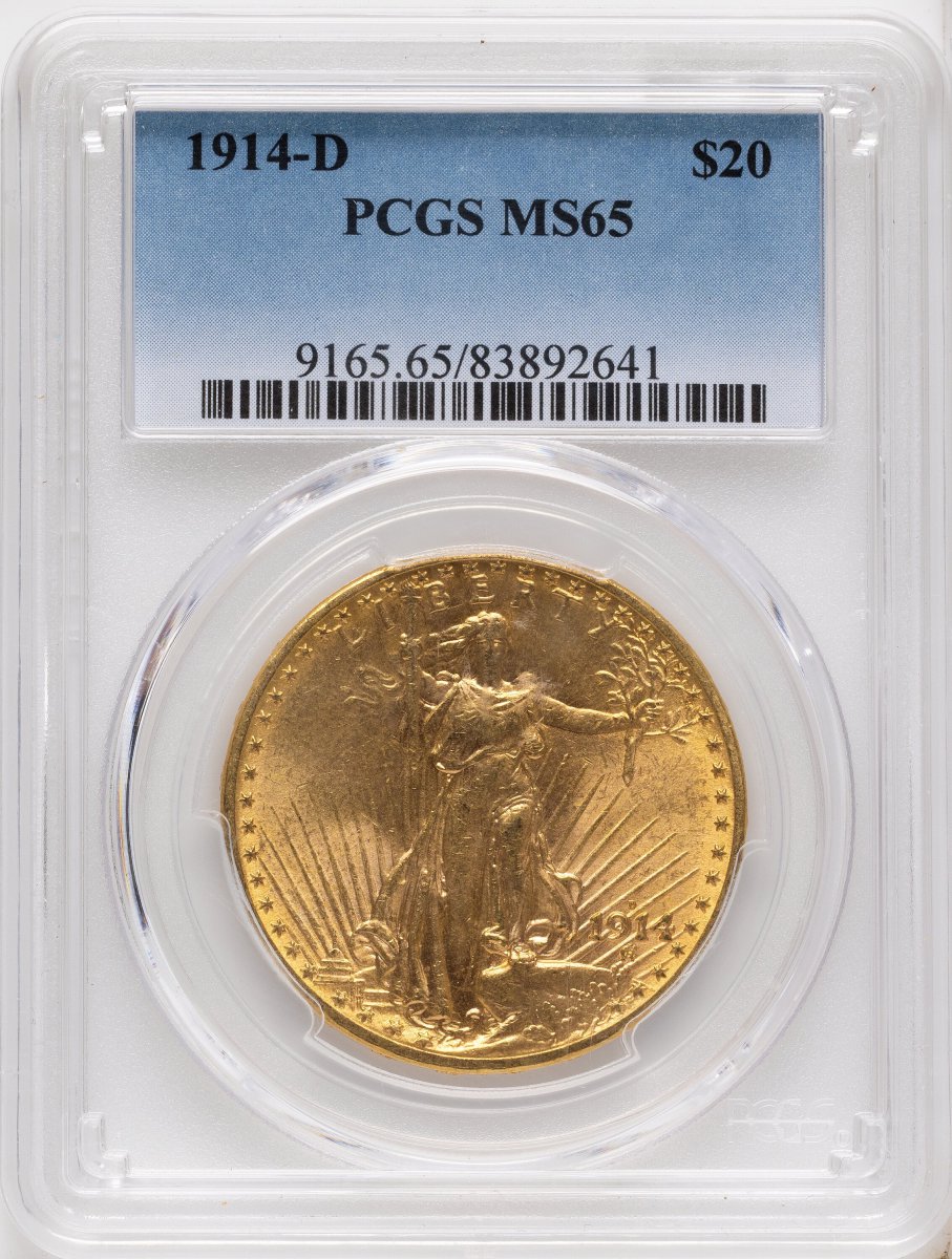 1914-D Saint-Gaudens Double Eagles (1914-D $20)