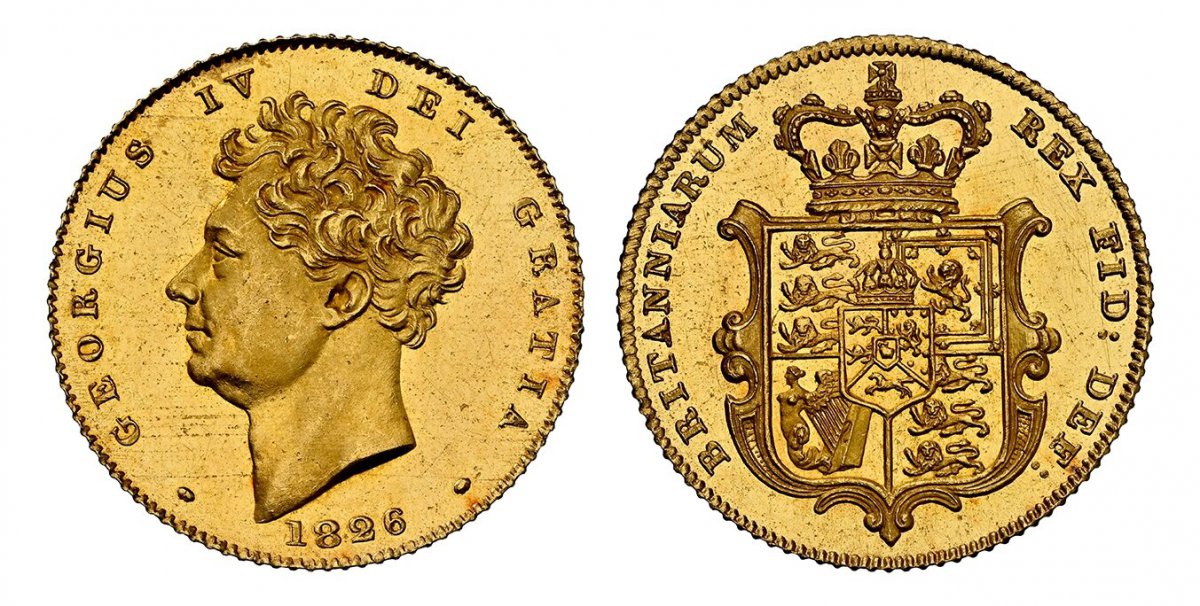 World Coins ("GREAT BRITAIN. George IV. (King, 1820-1830). 1826 AV Half-Sovereign. NGC PR63 Cameo.  GEORGIUS IV DEI GRATIA. Head left / BRITANNIARUM REX FID: DEF:. Crowned arms within cartouche. KM 700. Proof; SCBC-3804; Fr.-380a.

Please use this link to verify the N)